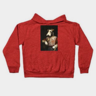 Victorian Fox Terrier In Uniform Kids Hoodie